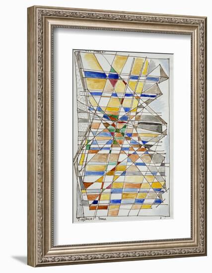 Abstract watercolor of Saint-Malo, Brittany, France-Richard Lawrence-Framed Photographic Print