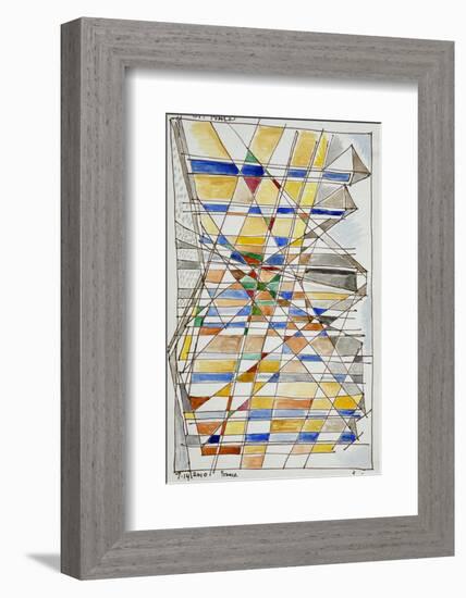 Abstract watercolor of Saint-Malo, Brittany, France-Richard Lawrence-Framed Photographic Print