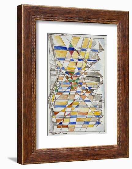 Abstract watercolor of Saint-Malo, Brittany, France-Richard Lawrence-Framed Photographic Print