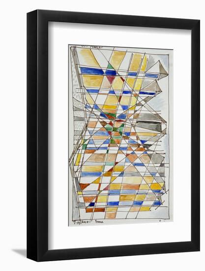 Abstract watercolor of Saint-Malo, Brittany, France-Richard Lawrence-Framed Photographic Print