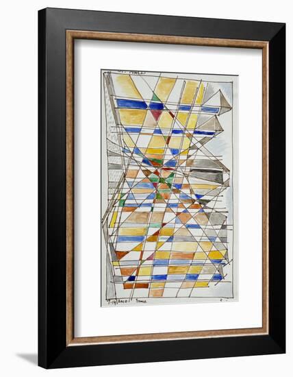 Abstract watercolor of Saint-Malo, Brittany, France-Richard Lawrence-Framed Photographic Print