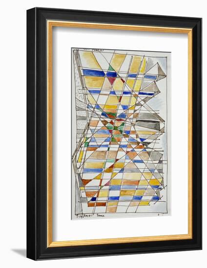 Abstract watercolor of Saint-Malo, Brittany, France-Richard Lawrence-Framed Photographic Print