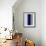 Abstract White and Dark Blue-NaxArt-Framed Art Print displayed on a wall