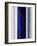 Abstract White and Dark Blue-NaxArt-Framed Art Print