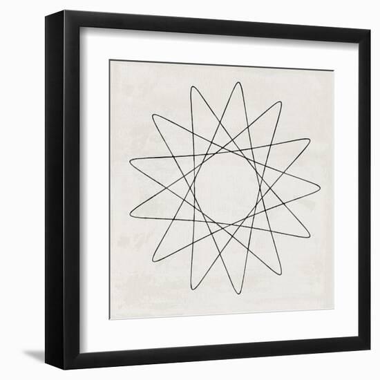 Abstract White Geometric Triangles-Eline Isaksen-Framed Art Print