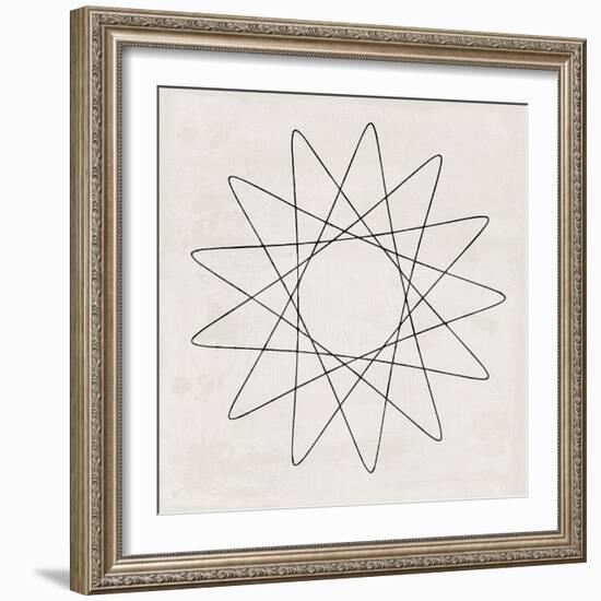 Abstract White Geometric Triangles-Eline Isaksen-Framed Art Print