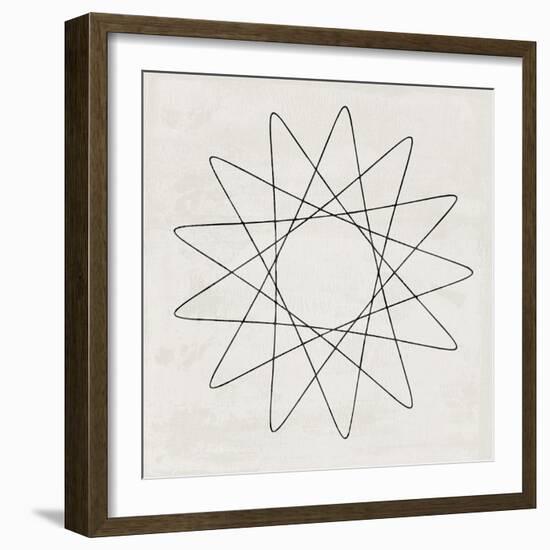 Abstract White Geometric Triangles-Eline Isaksen-Framed Art Print
