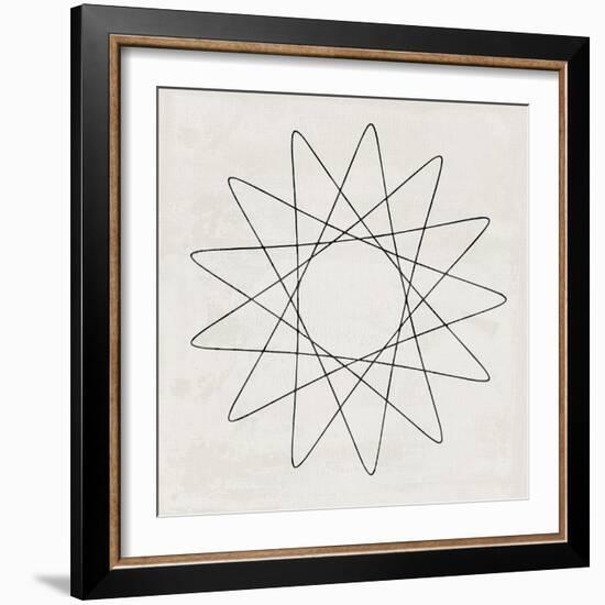 Abstract White Geometric Triangles-Eline Isaksen-Framed Art Print