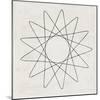 Abstract White Geometric Triangles-Eline Isaksen-Mounted Art Print