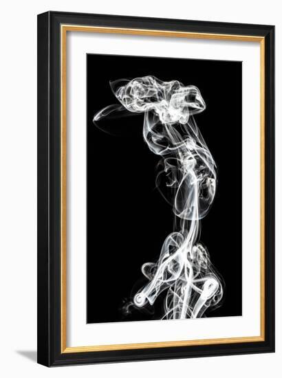 Abstract White Smoke - Chimera Woman-Philippe HUGONNARD-Framed Art Print