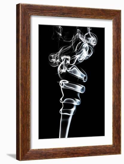 Abstract White Smoke - Ice Cream-Philippe HUGONNARD-Framed Art Print