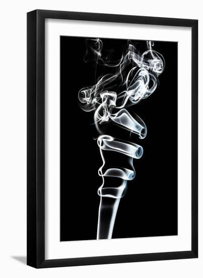 Abstract White Smoke - Ice Cream-Philippe HUGONNARD-Framed Art Print