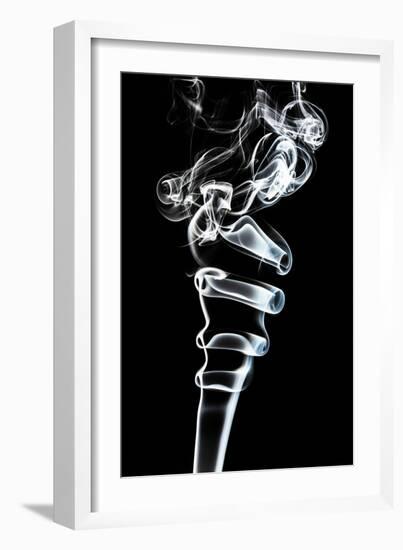 Abstract White Smoke - Ice Cream-Philippe HUGONNARD-Framed Art Print