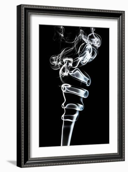 Abstract White Smoke - Ice Cream-Philippe HUGONNARD-Framed Art Print