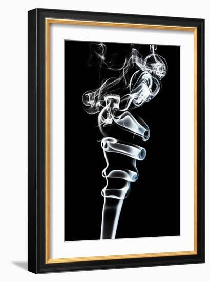 Abstract White Smoke - Ice Cream-Philippe HUGONNARD-Framed Art Print