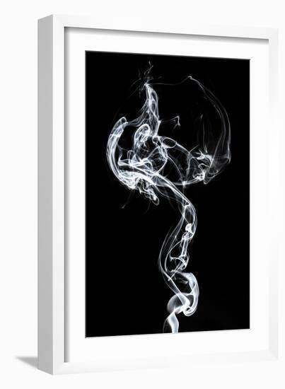 Abstract White Smoke - Medusa-Philippe HUGONNARD-Framed Art Print