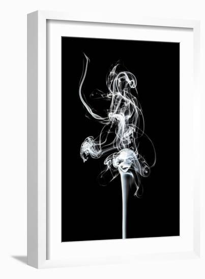 Abstract White Smoke - Prima Ballerina-Philippe HUGONNARD-Framed Art Print
