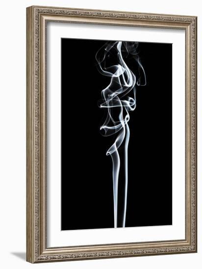 Abstract White Smoke - Sensual-Philippe HUGONNARD-Framed Art Print