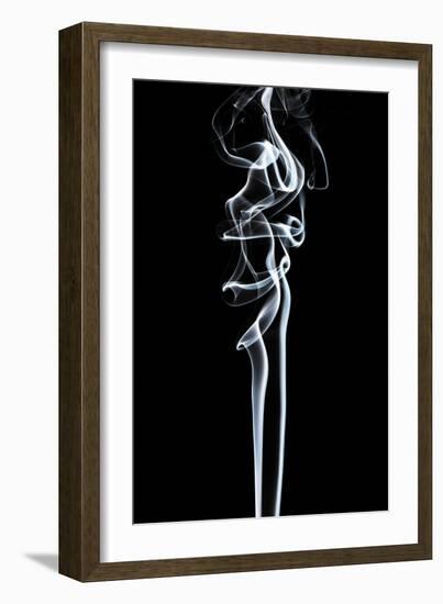 Abstract White Smoke - Sensual-Philippe HUGONNARD-Framed Art Print