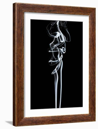 Abstract White Smoke - Sensual-Philippe HUGONNARD-Framed Art Print