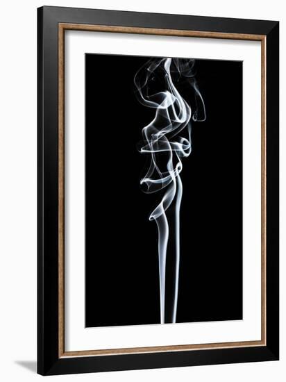 Abstract White Smoke - Sensual-Philippe HUGONNARD-Framed Art Print