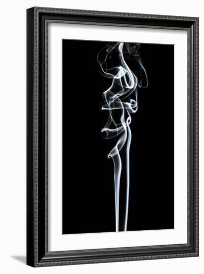 Abstract White Smoke - Sensual-Philippe HUGONNARD-Framed Art Print