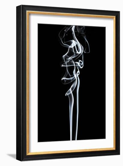 Abstract White Smoke - Sensual-Philippe HUGONNARD-Framed Art Print