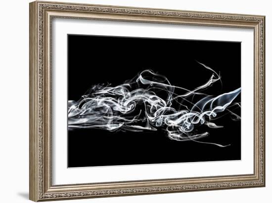 Abstract White Smoke - Shark-Philippe HUGONNARD-Framed Art Print