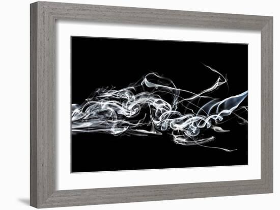 Abstract White Smoke - Shark-Philippe HUGONNARD-Framed Art Print