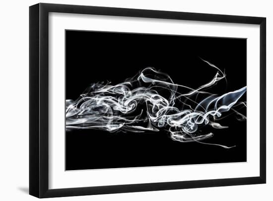 Abstract White Smoke - Shark-Philippe HUGONNARD-Framed Art Print