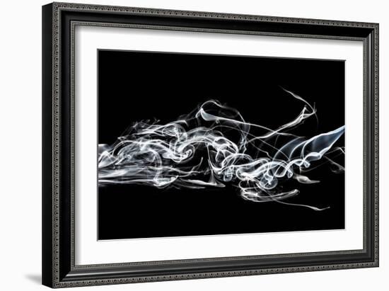 Abstract White Smoke - Shark-Philippe HUGONNARD-Framed Art Print