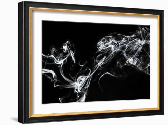 Abstract White Smoke - Spirit Mood-Philippe HUGONNARD-Framed Art Print