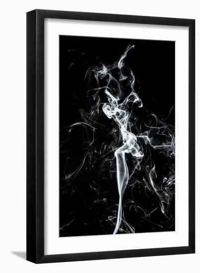 Abstract White Smoke - The Dancer-Philippe HUGONNARD-Framed Art Print