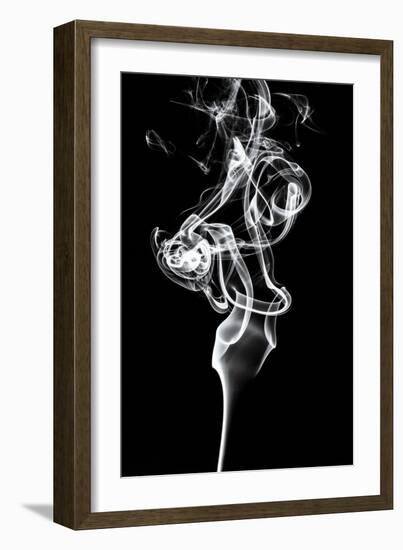 Abstract White Smoke - Tulip Dream-Philippe HUGONNARD-Framed Art Print