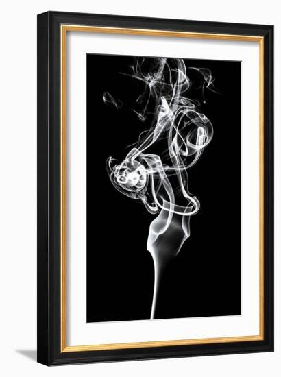 Abstract White Smoke - Tulip Dream-Philippe HUGONNARD-Framed Art Print