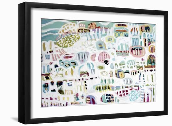 Abstract White-Karen Fields-Framed Art Print