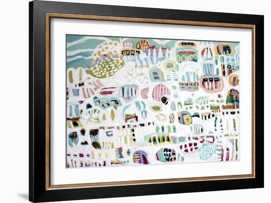 Abstract White-Karen Fields-Framed Art Print