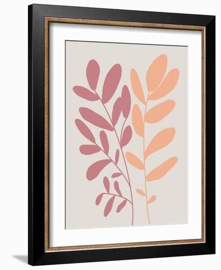 Abstract Wild Botanicals in Rose-null-Framed Art Print