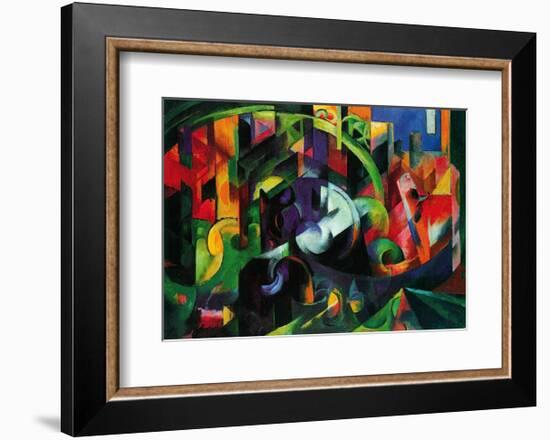 Abstract with Cattle-Franz Marc-Framed Art Print