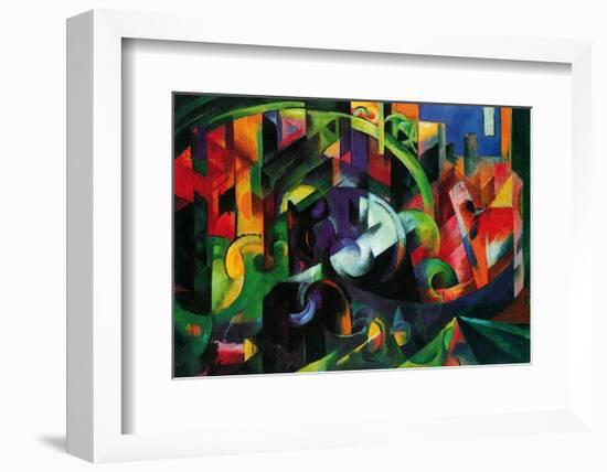 Abstract with Cattle-Franz Marc-Framed Art Print