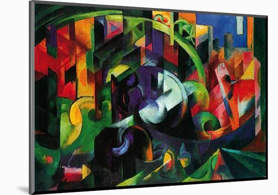 Abstract with Cattle-Franz Marc-Mounted Art Print