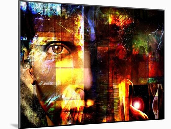 Abstract With Face-rolffimages-Mounted Art Print