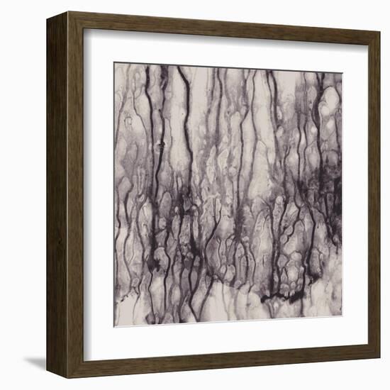 Abstract With Flowing Paint, No Effects, No Blends, No Gradients-greenga-Framed Art Print