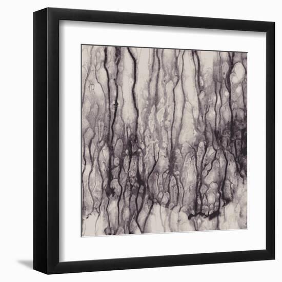 Abstract With Flowing Paint, No Effects, No Blends, No Gradients-greenga-Framed Art Print