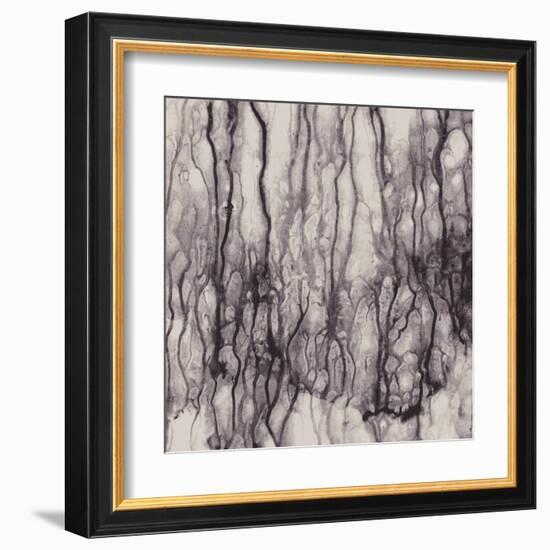 Abstract With Flowing Paint, No Effects, No Blends, No Gradients-greenga-Framed Art Print