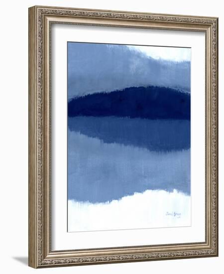 Abstract with San Juan Islands, C.2021 (Casein on Paper)-Janel Bragg-Framed Giclee Print