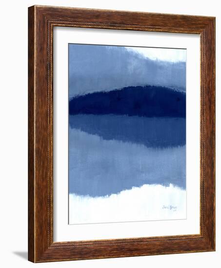 Abstract with San Juan Islands, C.2021 (Casein on Paper)-Janel Bragg-Framed Giclee Print