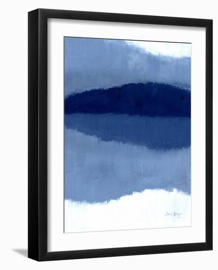 Abstract with San Juan Islands, C.2021 (Casein on Paper)-Janel Bragg-Framed Giclee Print