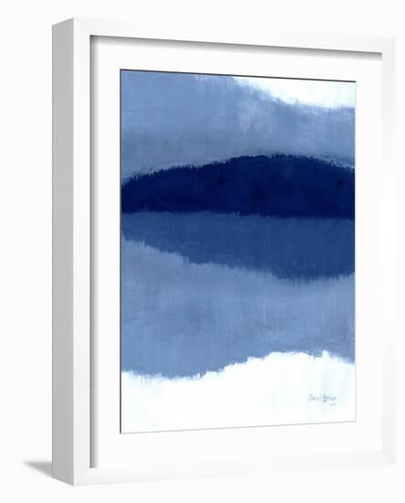 Abstract with San Juan Islands, C.2021 (Casein on Paper)-Janel Bragg-Framed Giclee Print