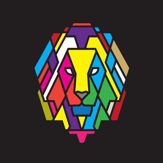 abstract wolf graphic with